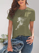 Horse Round Neck Short Sleeve T-Shirt Trandify deal