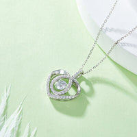 Moissanite 925 Sterling Silver Heart Shape Necklace Trandify deal