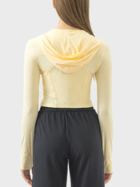 Millennia Zip Up Hooded Long Sleeve Active Outerwear Trandify deal