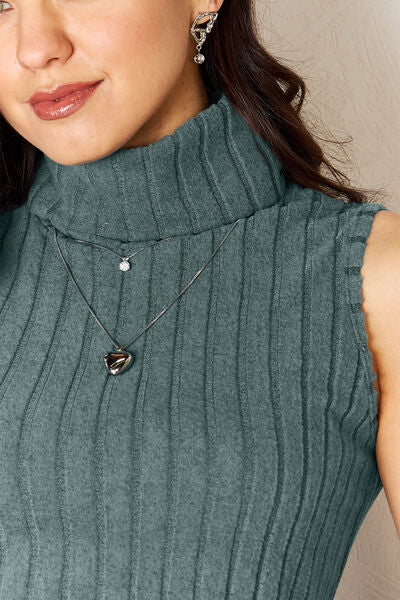 Basic Bae Full Size Ribbed Turtleneck Tank Trandify deal