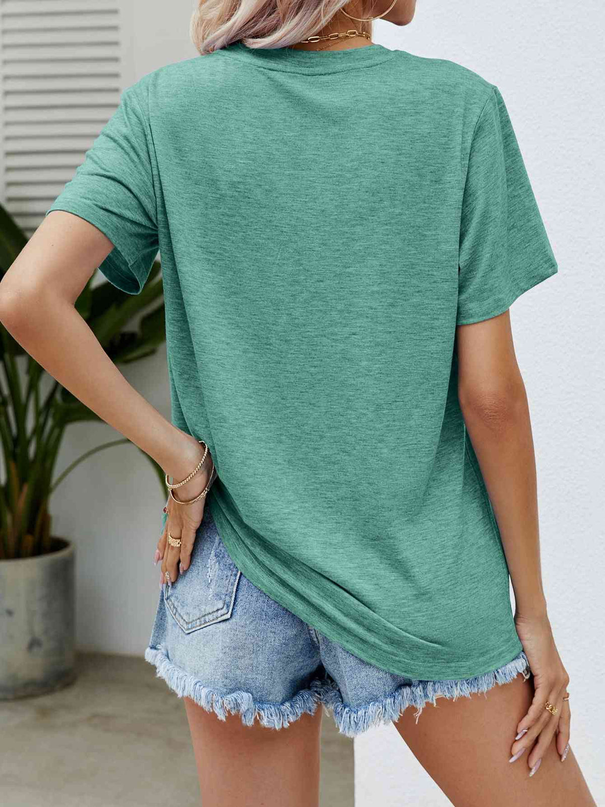 US Flag Flower Graphic Tee Trandify deal