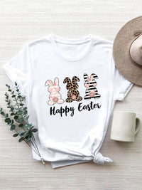 HAPPY EASTER Round Neck Short Sleeve T-Shirt Trandify deal
