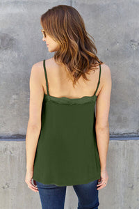 Basic Bae Full Size Lace Trim V-Neck Cami Trandify deal
