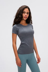 Millennia Round Neck Short Sleeve Active T-Shirt Trandify deal