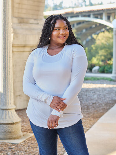 Basic Bae Full Size Round Neck Long Sleeve T-Shirt Trandify deal