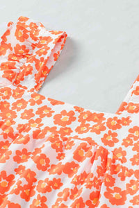 Floral Square Neck Cap Sleeve Tank Trandify deal
