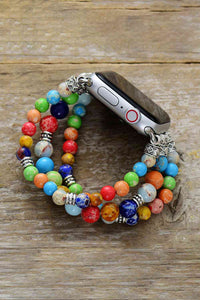 Synthetic Imperial Jasper Beaded Watchband Bracelet Trandify deal