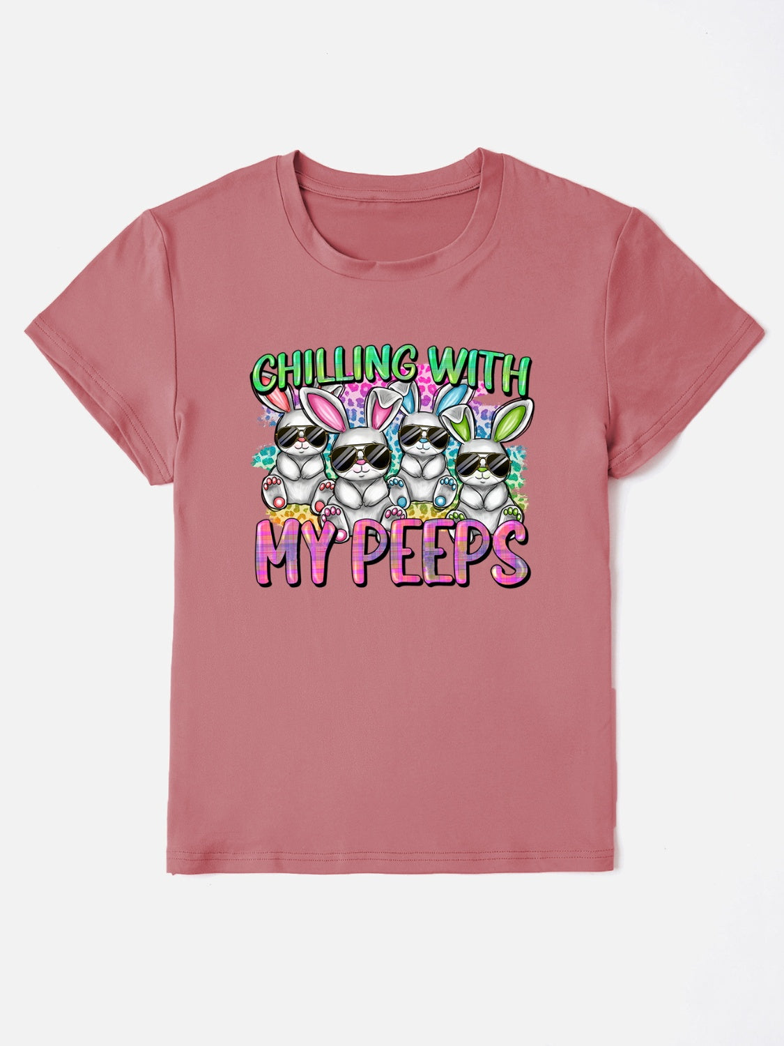 CHILLING WITH MY PEEPS Round Neck T-Shirt Trandify deal