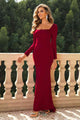 Square Neck Long Sleeve Dress Trandify deal