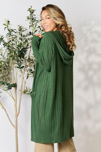 Basic Bae Full Size Hooded Sweater Cardigan Trandify deal
