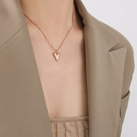Titanium Steel Heart Pendant Necklace Trandify deal