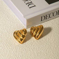 Stainless Steel Heart Shape Stud Earrings Trandify deal