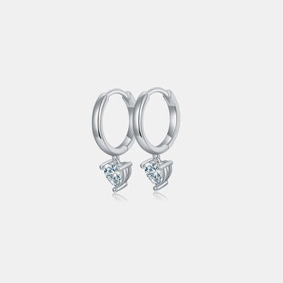 1 Carat Moissanite 925 Sterling Silver Heart Earrings Trandify deal