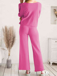 Long Sleeve Lounge Top and Drawstring Pants Set Trandify deal