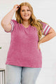 Plus Size Striped V-Neck Tee Shirt Trandify deal