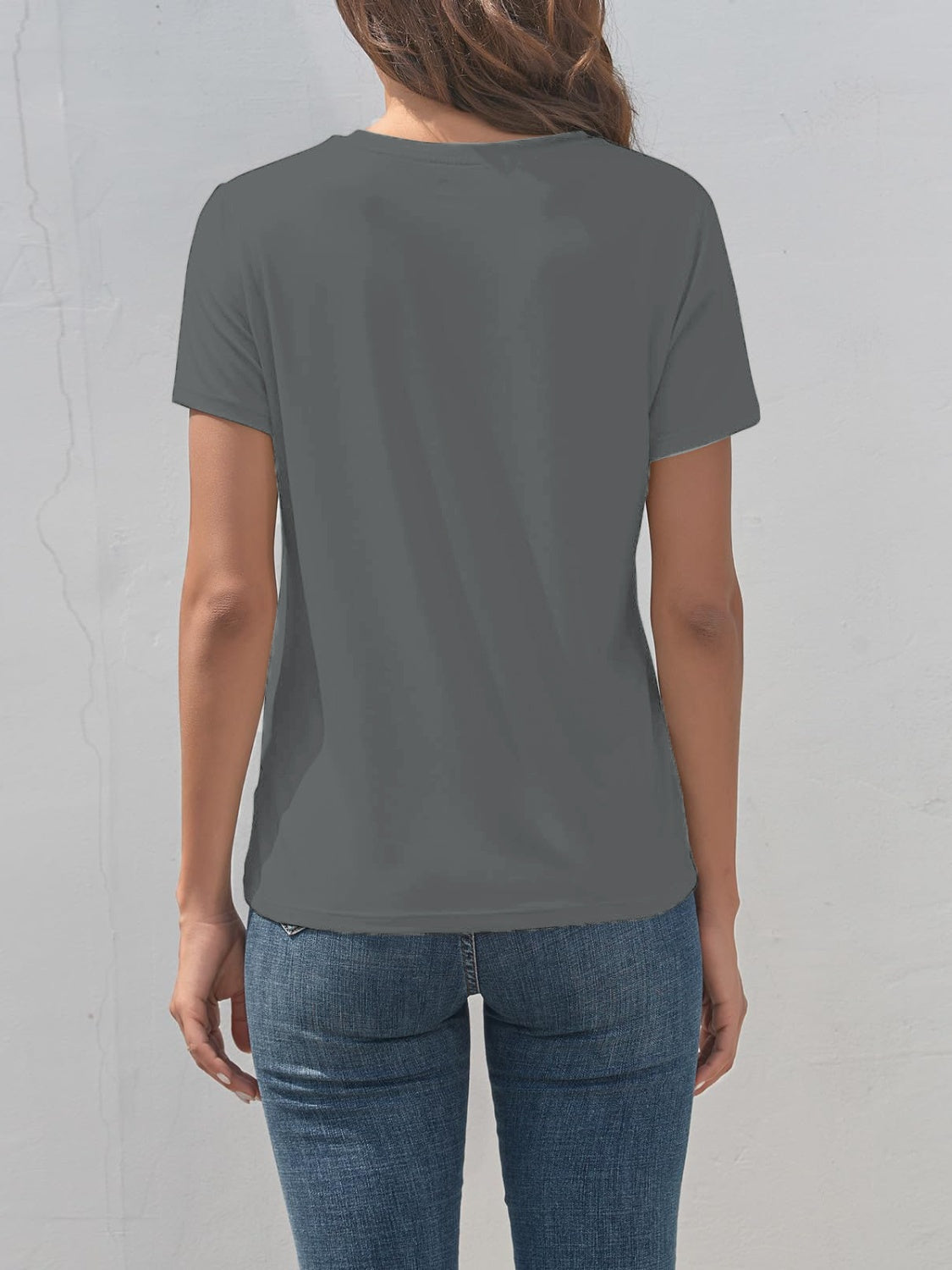 Heart Round Neck Short Sleeve T-Shirt Trandify deal