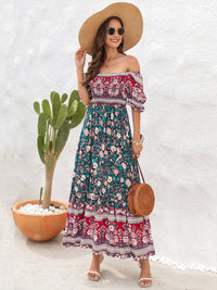 Floral Flounce Sleeve Midi Dress Trandify deal