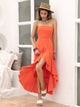 High-Low Ruched Tube Dress Trandify deal