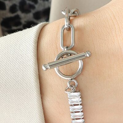 Zircon Titanium Steel Closure Bracelet Trandify deal