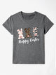 HAPPY EASTER Round Neck Short Sleeve T-Shirt Trandify deal