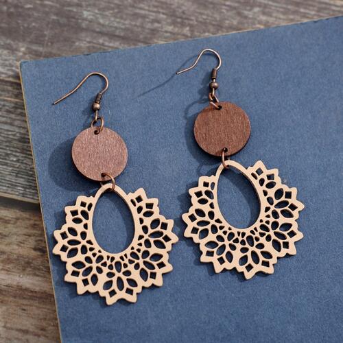 Geometric Cutout Dangle Earrings Trandify deal
