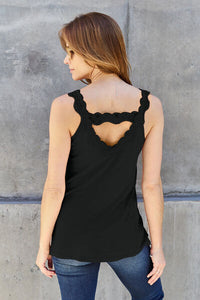 Basic Bae Full Size Lace Detail V-Neck Cutout Cami - Trandify Deal