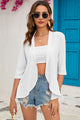 Eyelet Open Front Cardigan Trandify deal