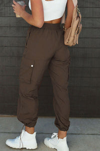 Drawstring Elastic Waist Pants with Pockets Trandify deal