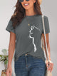 Cat Round Neck Short Sleeve T-Shirt Trandify deal