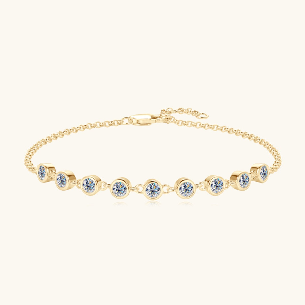 Inlaid Moissanite 925 Sterling Silver Bracelet Trandify deal