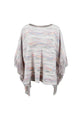 Round Neck Fringe Detail Sleeve Poncho Trandify deal
