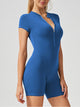 Half Zip Short Sleeve Active Romper Trandify deal