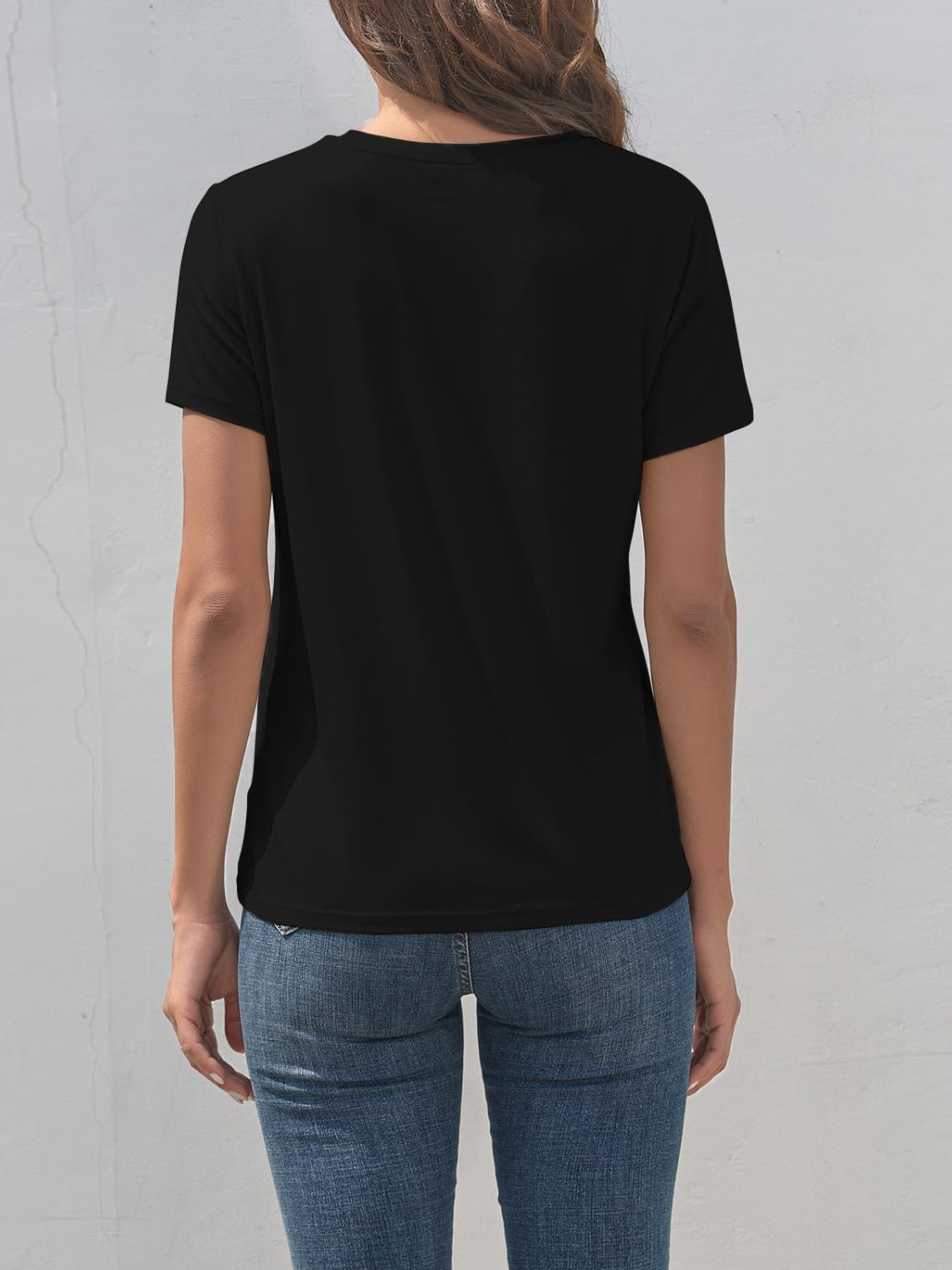 Heart Round Neck Short Sleeve T-Shirt Trandify deal