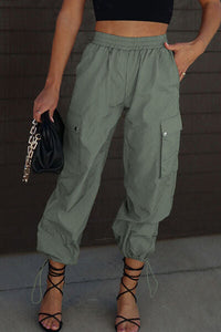Drawstring Elastic Waist Pants with Pockets Trandify deal