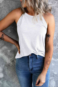 Curved Hem Grecian Tank Top - Trandify Deal