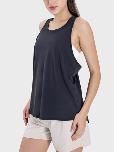 Millennia Round Neck Wide Strap Active Tank Trandify deal