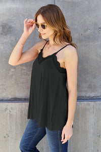Basic Bae Full Size Lace Trim V-Neck Cami Trandify deal