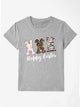 HAPPY EASTER Round Neck Short Sleeve T-Shirt Trandify deal