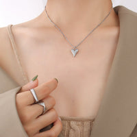 Titanium Steel Heart Pendant Necklace Trandify deal