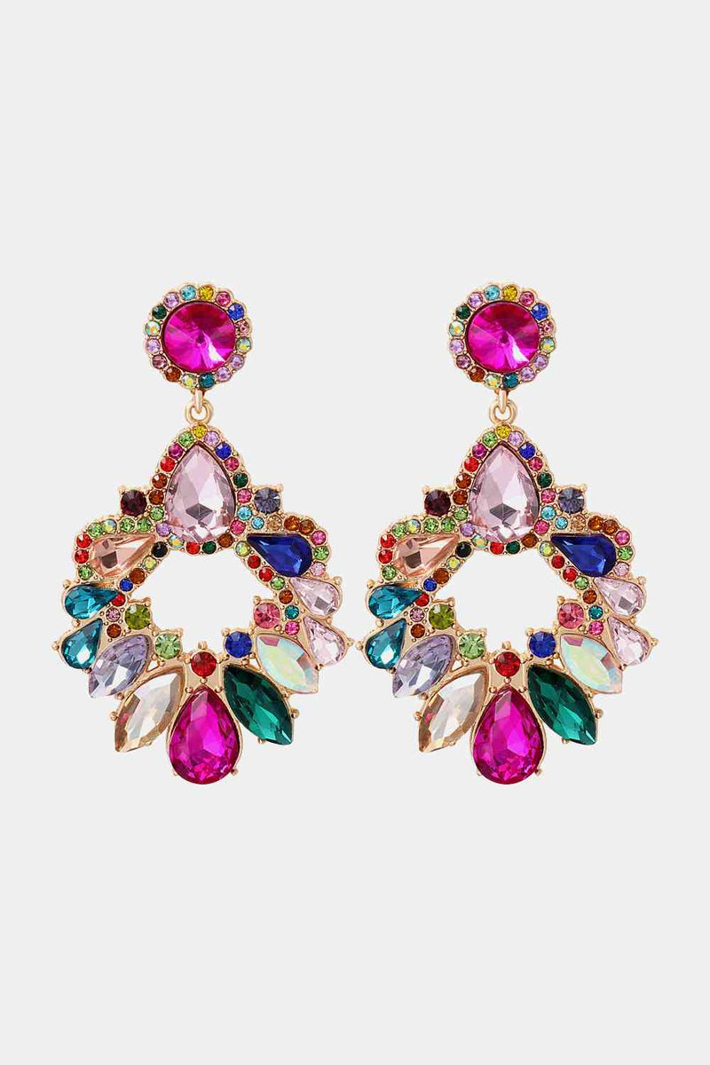 Zinc Alloy Frame Glass Stone Dangle Earrings Trandify deal