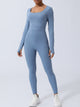 Twisted Backless Long Sleeve Jumpsuit Trandify deal