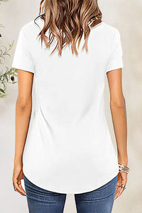 Crisscross Short Sleeve T-Shirt Trandify deal