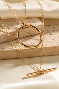 Double-Layered Stainless Steel Necklace Trandify deal