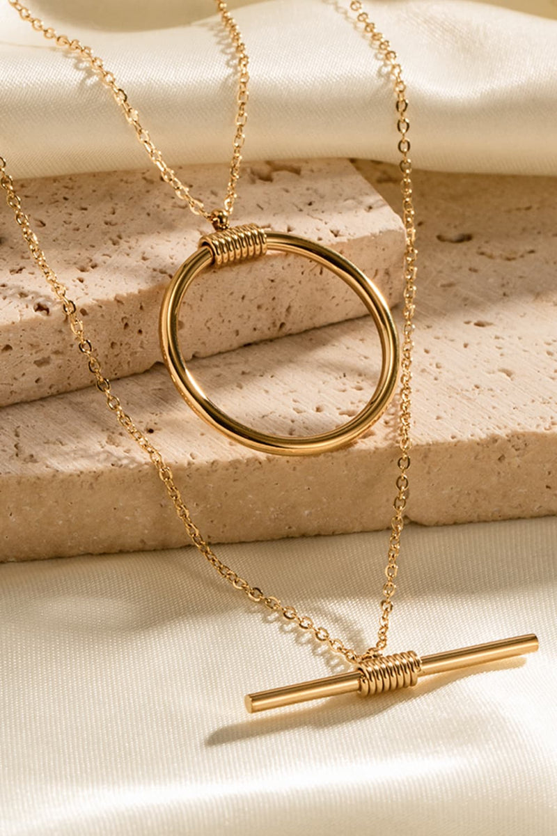 Double-Layered Stainless Steel Necklace Trandify deal