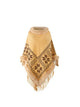 Fringe Geometric Cape Sleeve Poncho Trandify deal