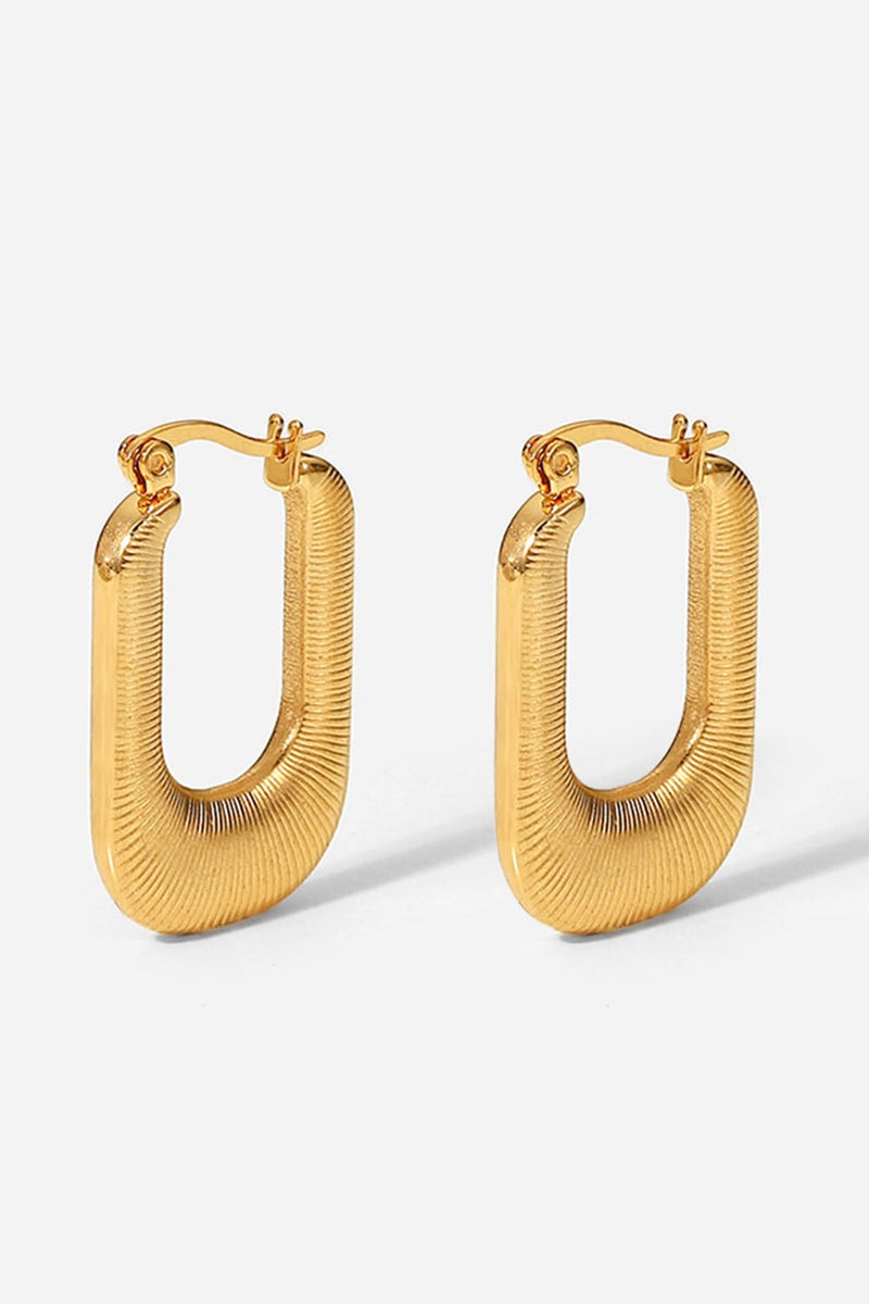 Good Luck Charm Screw-Thread U-Shaped Earrings Trandify deal