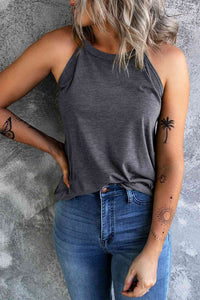 Curved Hem Grecian Tank Top - Trandify Deal