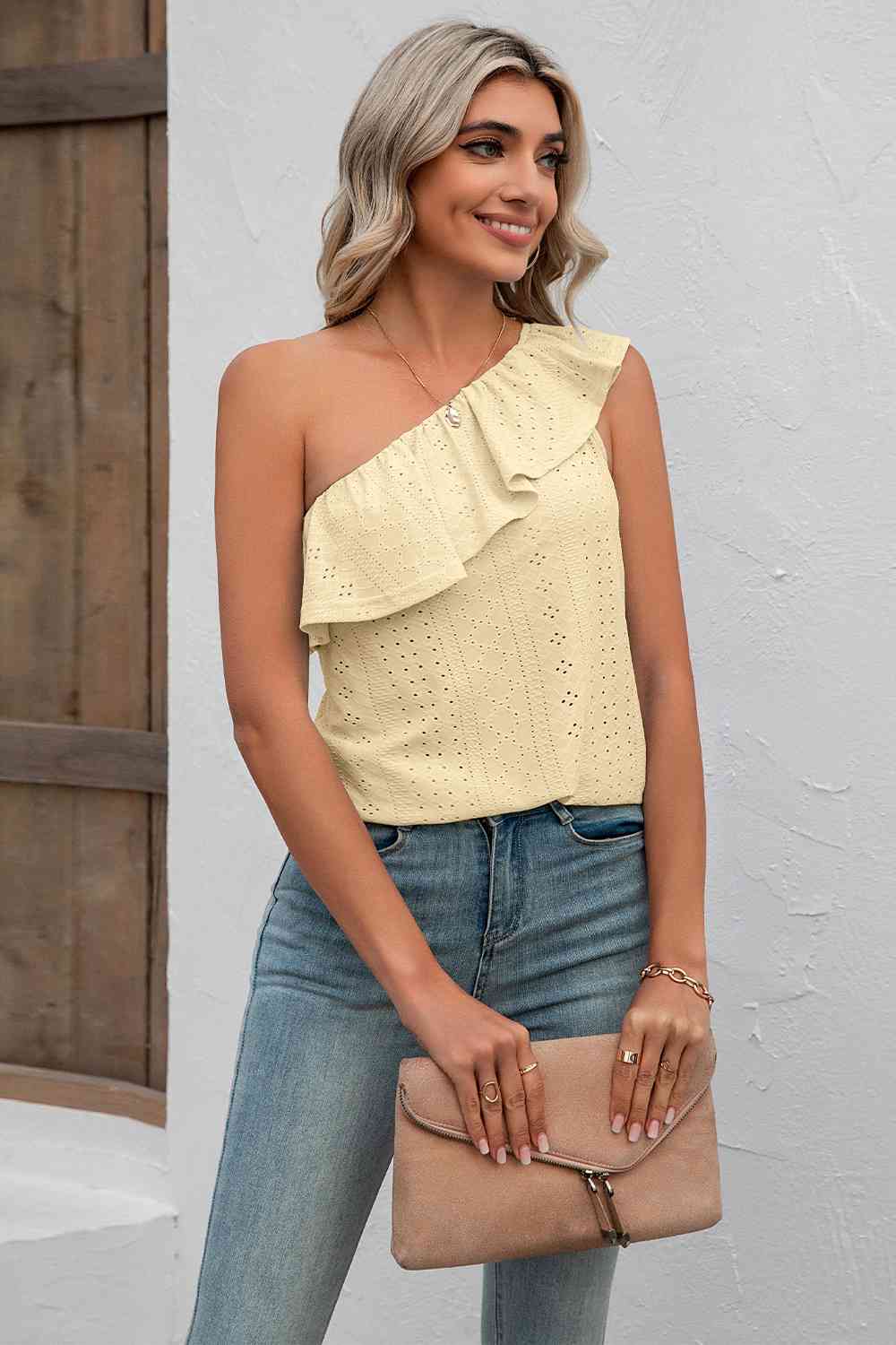 Eyelet One-Shoulder Tank Trandify deal