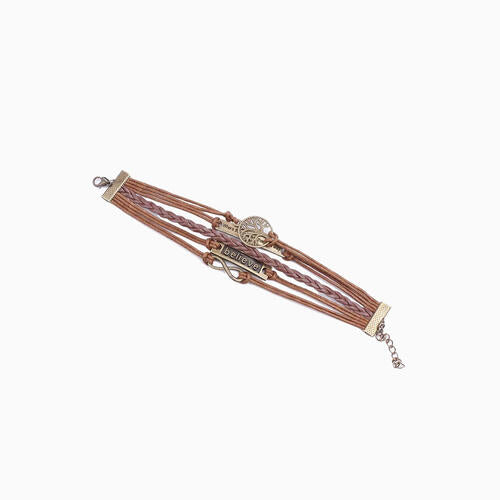 Alloy PU Leather Rope Bracelet Trandify deal