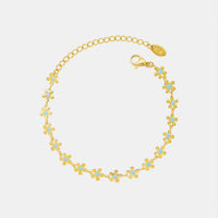 Titanium Steel Drip Oil Flower Bracelet Trandify deal